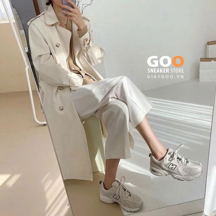 Giày New Balance 530v2 Retro Khaki outfit
