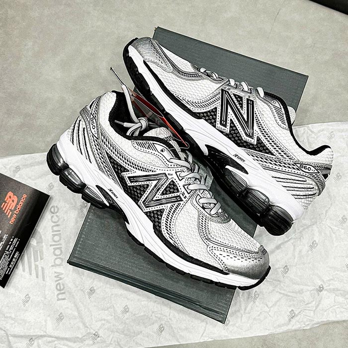 Giày NEW BALANCE 860V2 WHITE SILVER BLACK rep like auth best quality