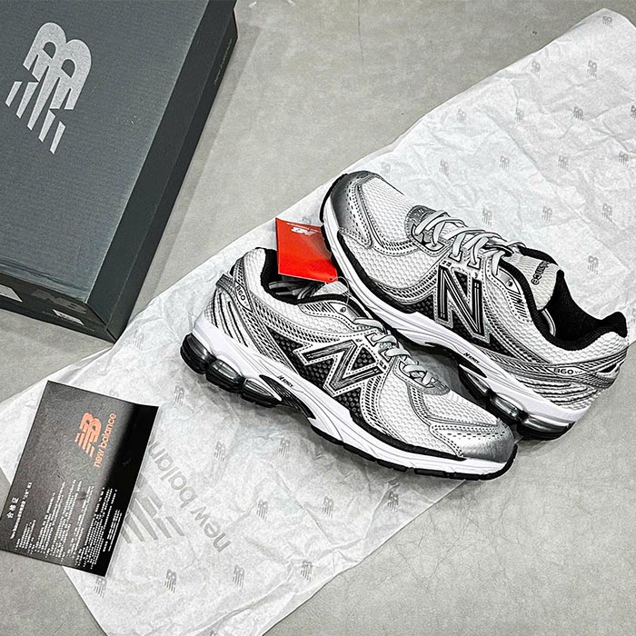 Giày NEW BALANCE 860V2 WHITE SILVER BLACK rep like auth best quality