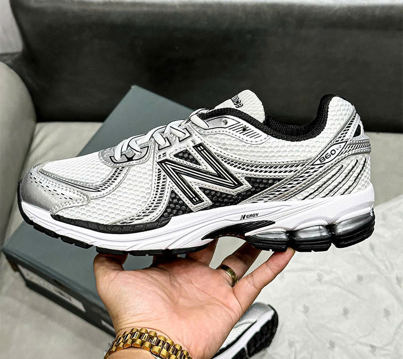Giày NEW BALANCE 860V2 WHITE SILVER BLACK rep like auth best quality