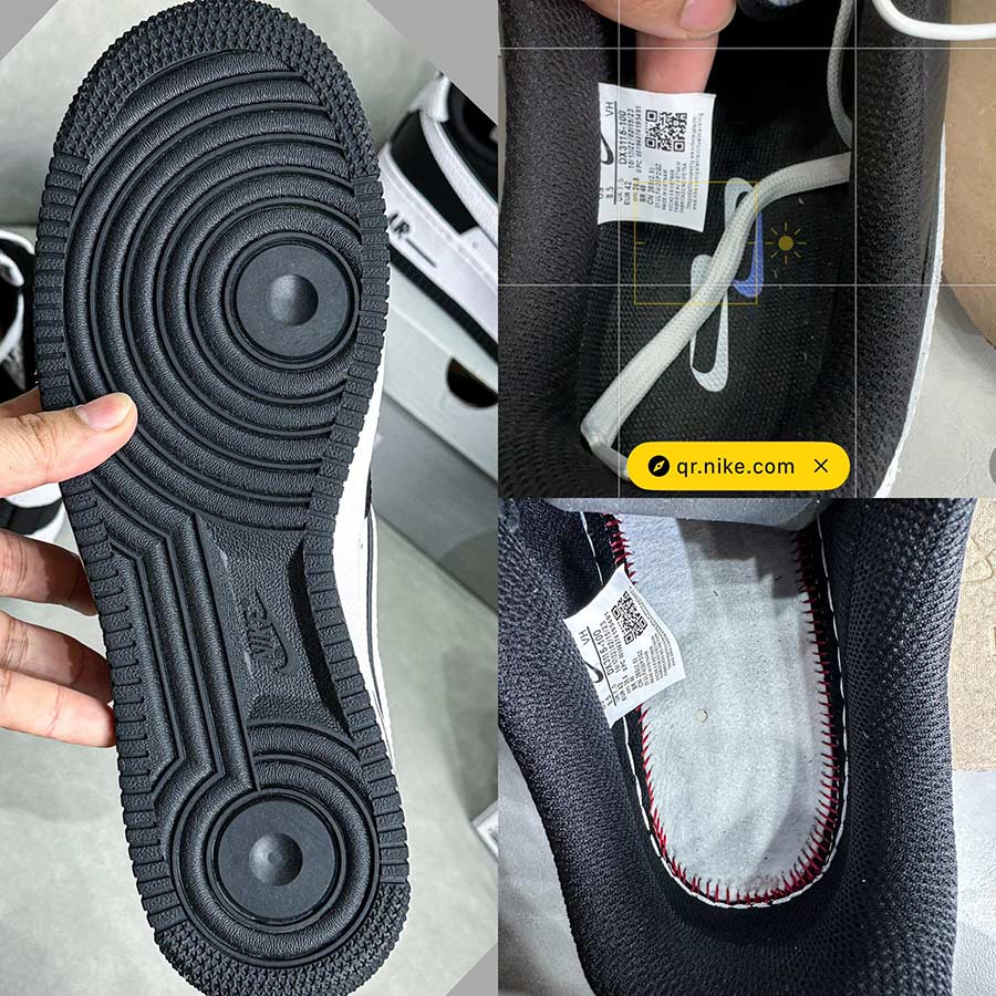 Giày Nike Air force 1 Black white Panda rep 11 like auth