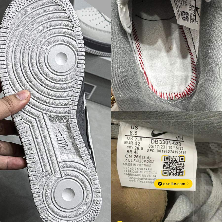 Giày Nike Air Force 1 Grey Shadow rep 11 like auth
