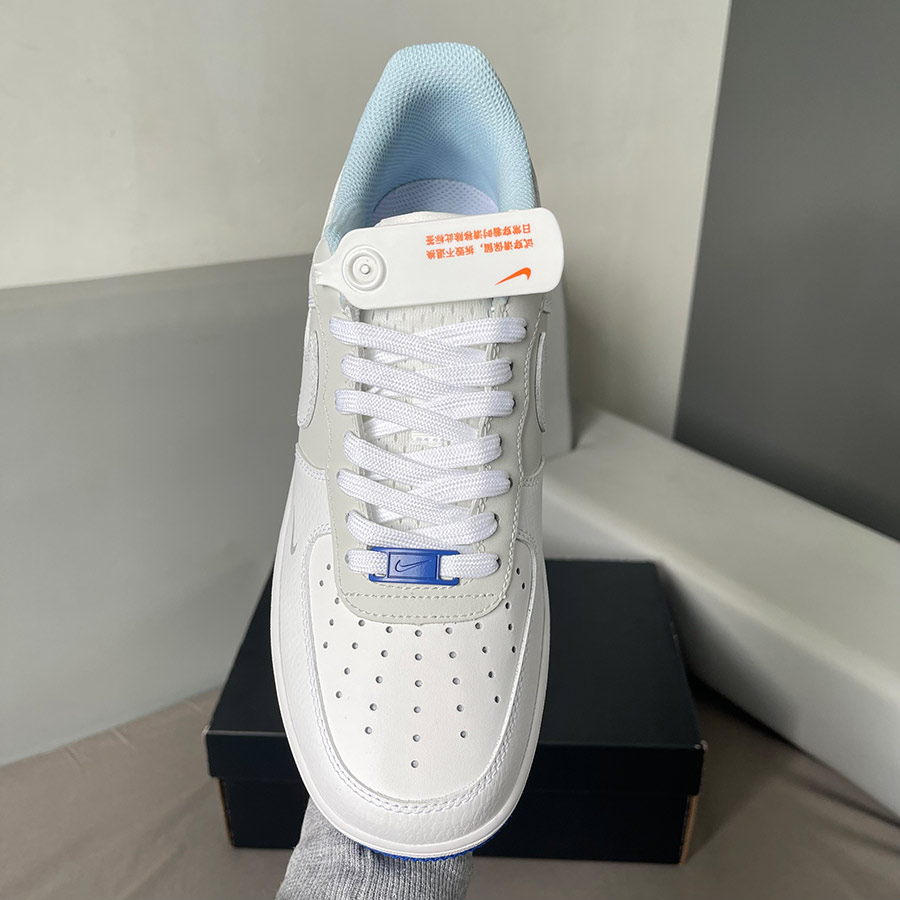 Giày Nike Air Force 1 GS White Grey Blue rep like auth best quality