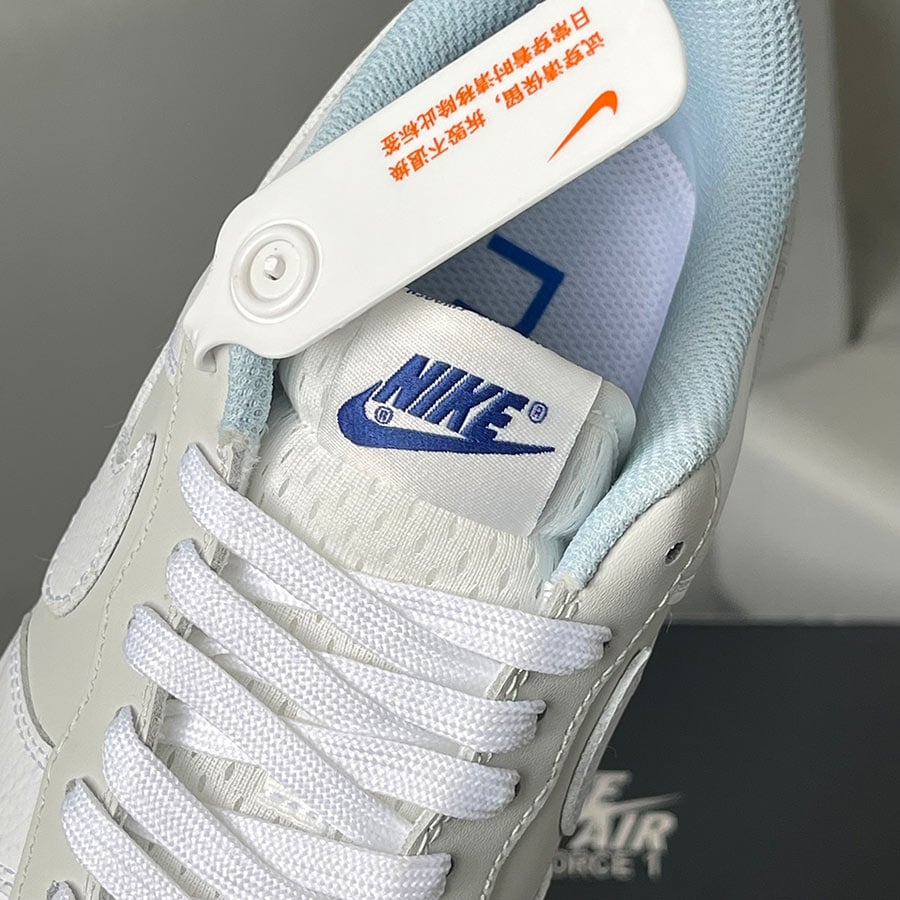 Giày Nike Air Force 1 GS White Grey Blue rep like auth best quality