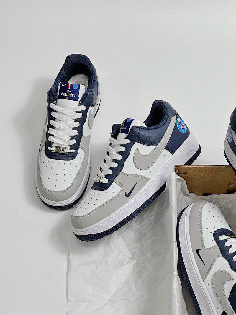 Giày Nike Air force 1 Navy Trắng Xám rep 11 siêu cấp like auth