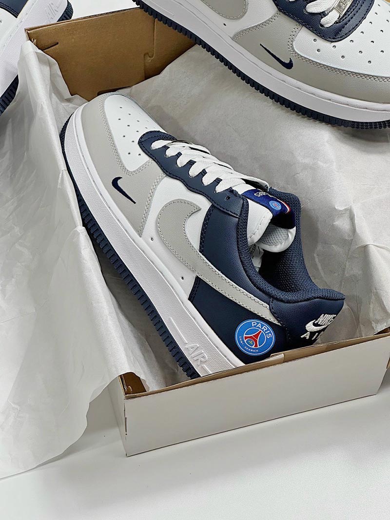 Giày Nike Air force 1 Navy Trắng Xám rep 11 siêu cấp like auth