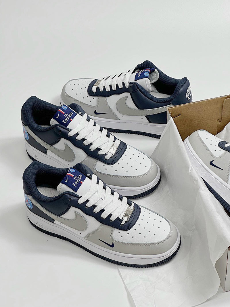 Giày Nike Air force 1 Navy Trắng Xám rep 11 siêu cấp like auth