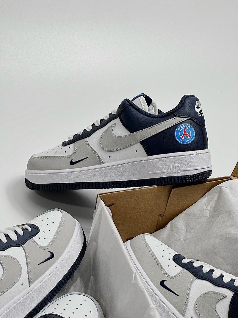 Giày Nike Air force 1 Navy Trắng Xám rep 11 siêu cấp like auth