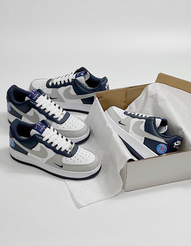 Giày Nike Air force 1 Navy Trắng Xám rep 11 siêu cấp like auth