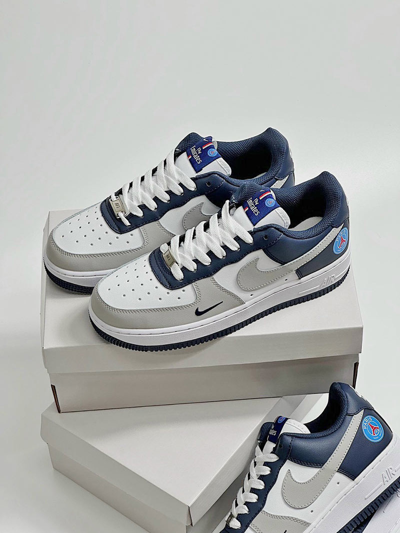 Giày Nike Air force 1 Navy Trắng Xám rep 11 siêu cấp like auth