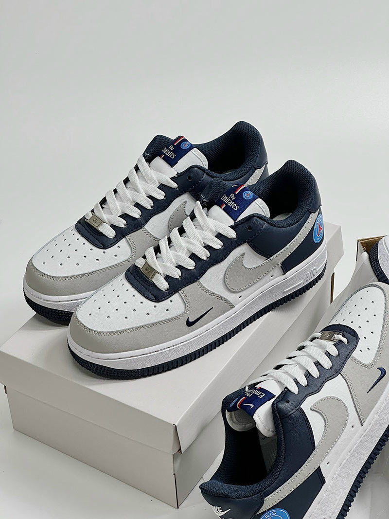 Giày Nike Air force 1 Navy Trắng Xám rep 11 siêu cấp like auth
