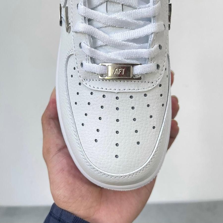 Giày Nike Air Force 1 Sisterhood White Metallic Silver rep like auth