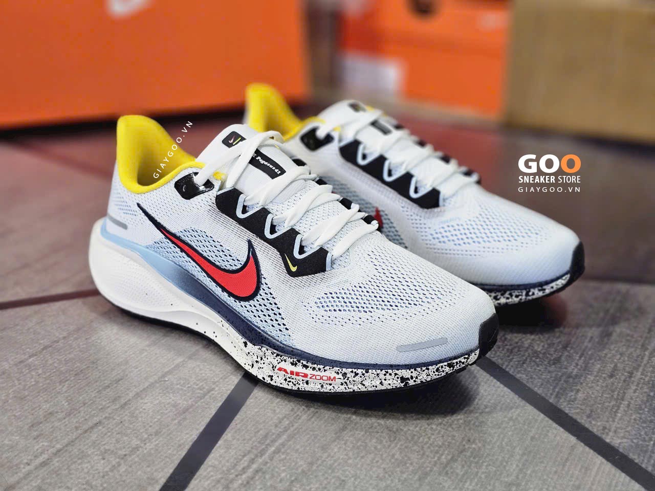 Giày Nike Pegasus 41 White Blue Red rep 11 like auth best quality