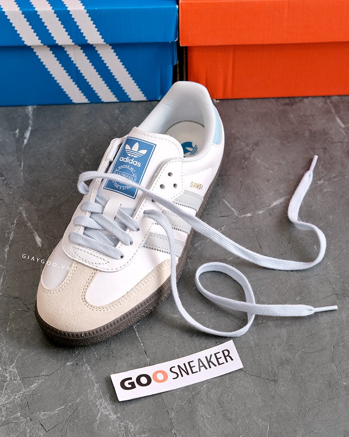 giày samba soc xanh white halo blue rep 11 best quality