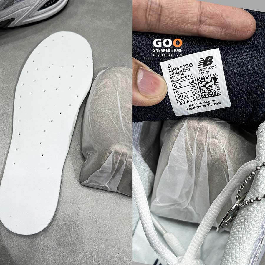 giày New Balance 530 White Silver Navy rep 11 like auth best quality