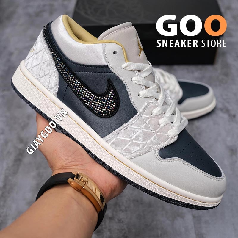 Jordan 1 Low Beaded Swoosh  siêu cấp