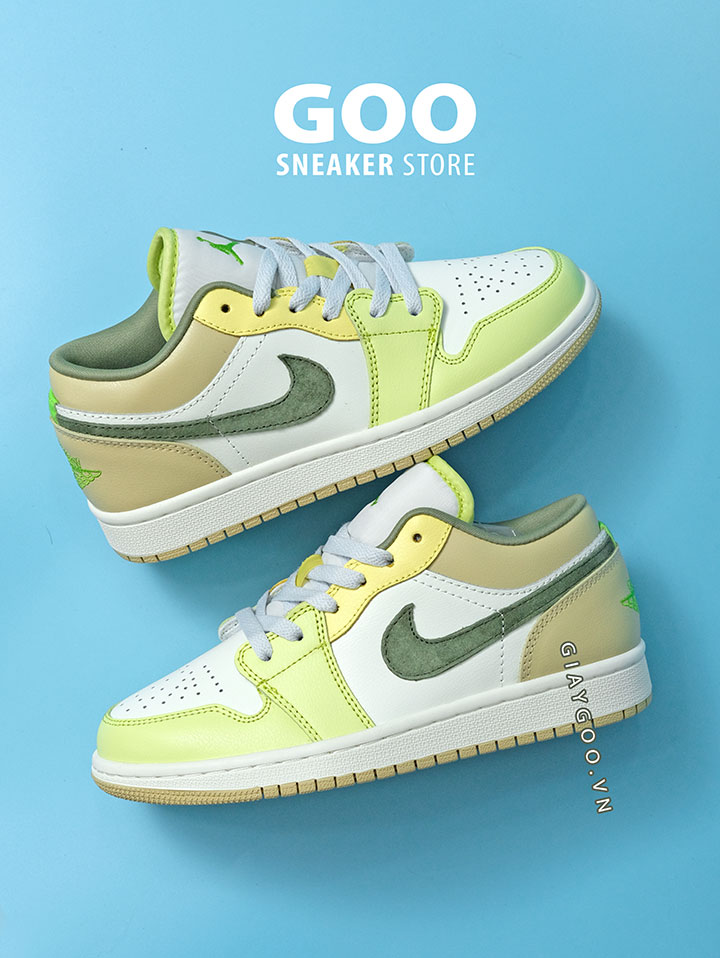 Jordan 1 Low Green Sail Like auth siêu cấp rep 11