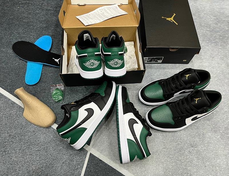 Jordan 1 Low Green Toe siêu cấp rep 11