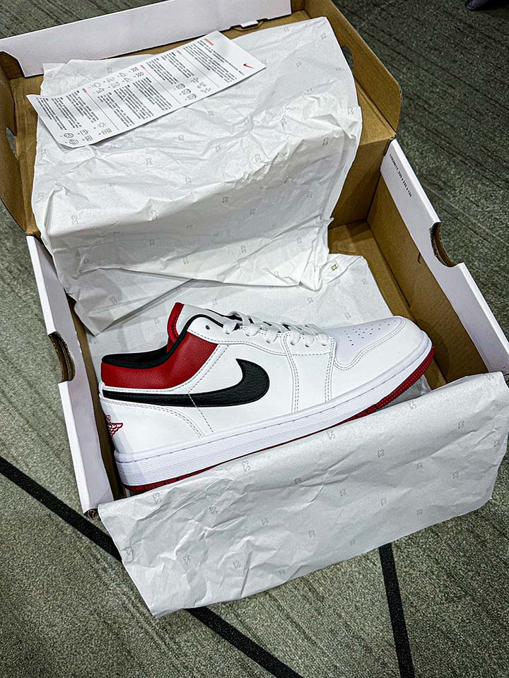 Jordan 1 Low White Gym Red like auth