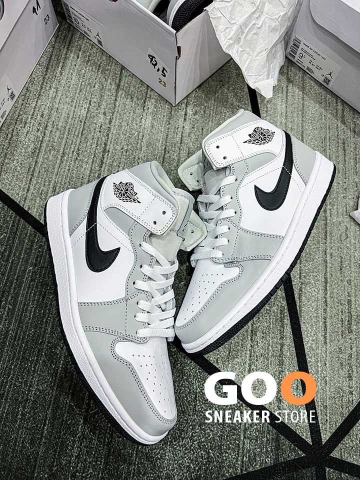 Jordan 1 Mid Light Smoke Grey v2 rep 11 siêu cấp