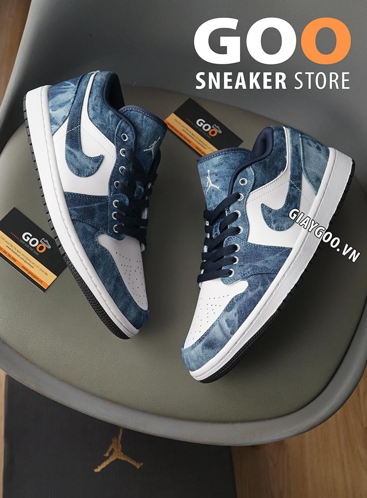 nike air jordan 1 low washed denim