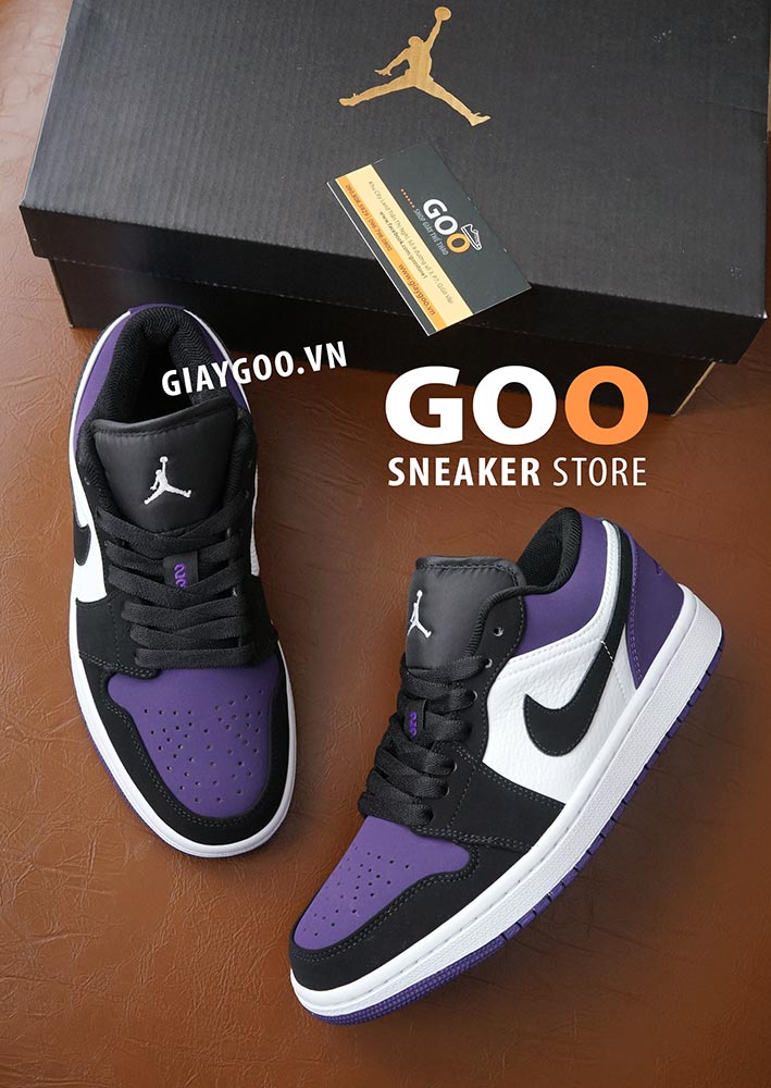 Giày Nike Air Jordan 1 Low Court Purple Black replica 1:1 – GOO STORE