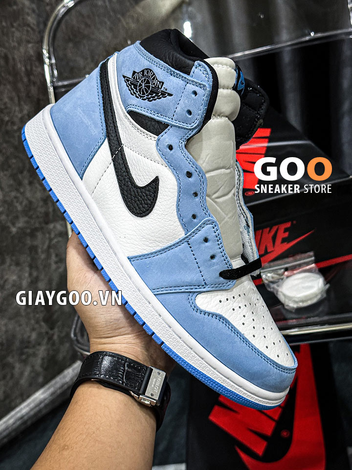 Jordan 1 High University Blue Siêu Cấp, Rep 11, Best Quality, Like Auth