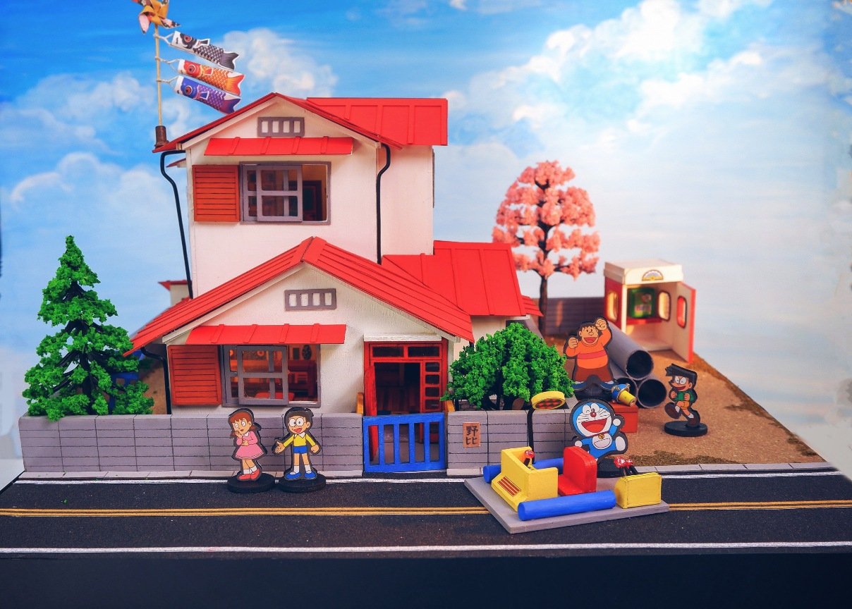 Mô hình nhà búp bê gỗ  Căn phòng doremon nobita xinh xắn N06  Đồ chơi  trẻ em