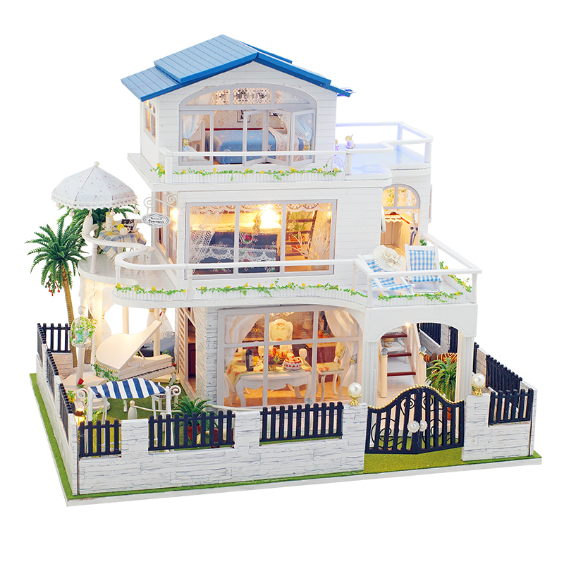 Mô hình nhà búp bê DIY Doll House Miniature SWEET TALK Tặng TẤM CHE BỤI   KEO