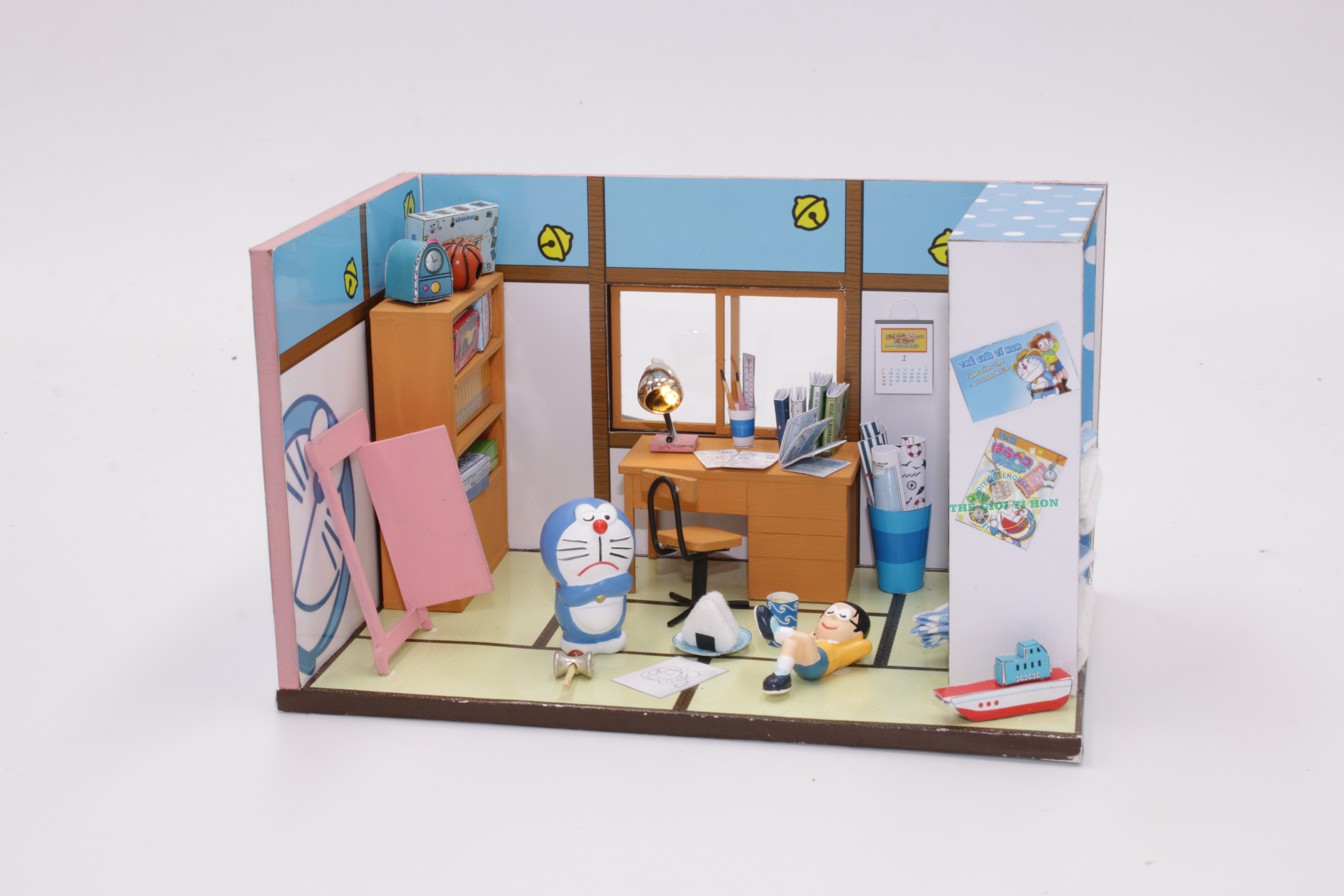 mô hình gỗ diy phòng ngủ tí hon của nobita doraemon tuổi thơ - pr05(14)