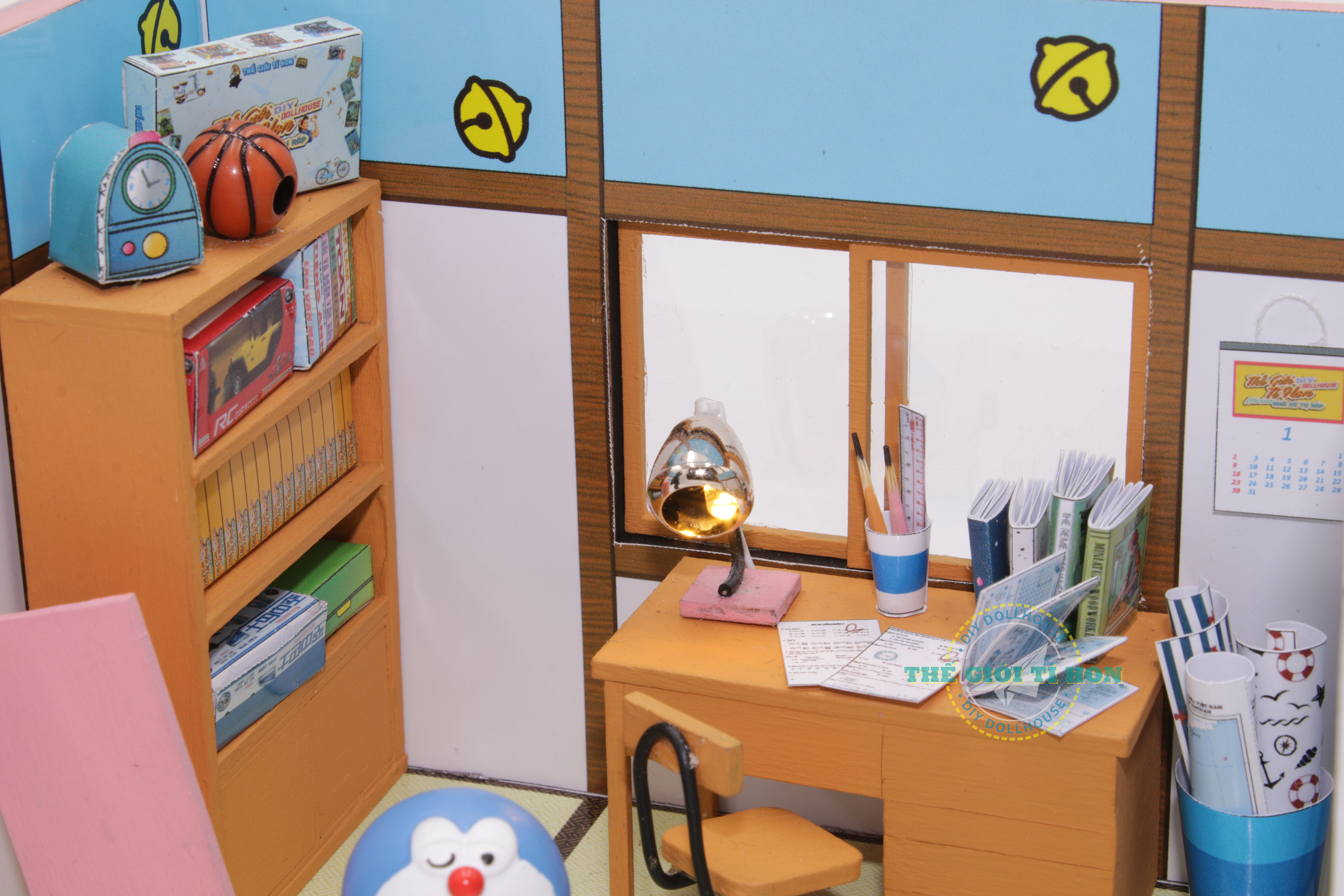mô hình gỗ diy phòng ngủ tí hon của nobita doraemon tuổi thơ - pr05(14)