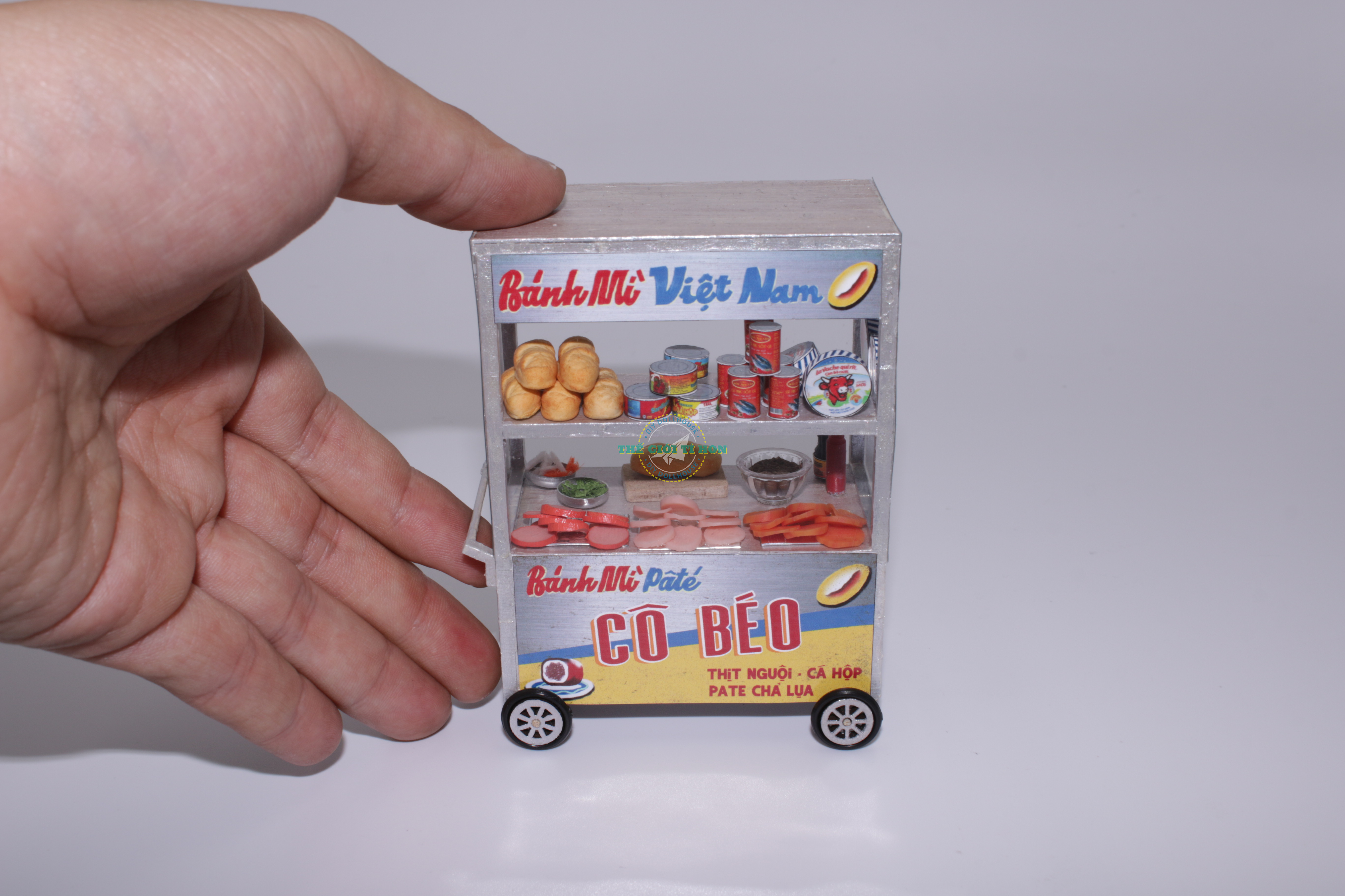 mô hình xe bánh mì việt nam miniature bằng gỗ tí hon hr13 (1)
