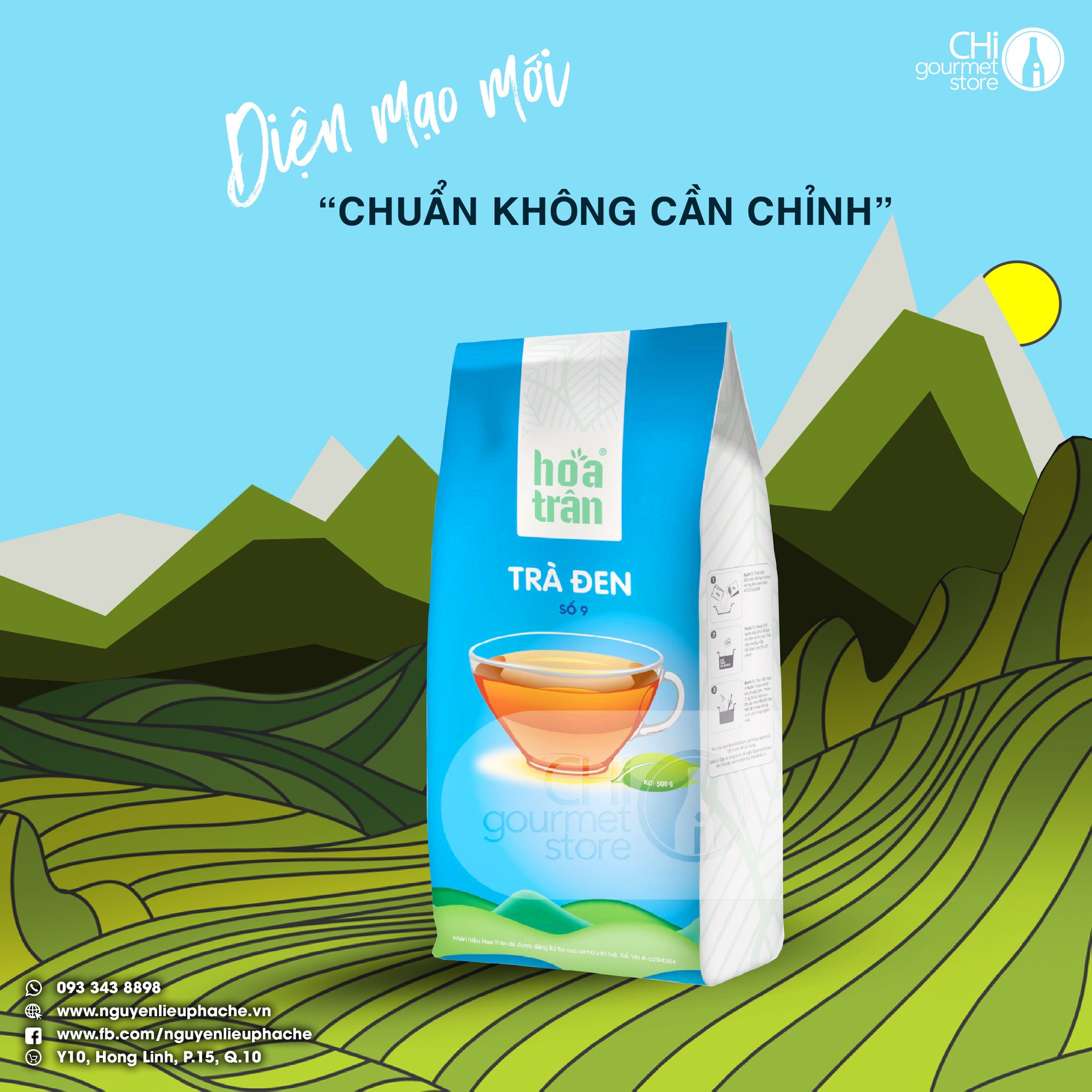 NHẬN DIỆN BAO BÌ CHÍNH HÃNG TRÀ ĐEN SỐ 9 THƯƠNG HIỆU HOA TRÂN