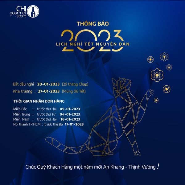 Thông Báo Nghỉ Tết Âm Lịch 2023 – Chi Gourmet Store