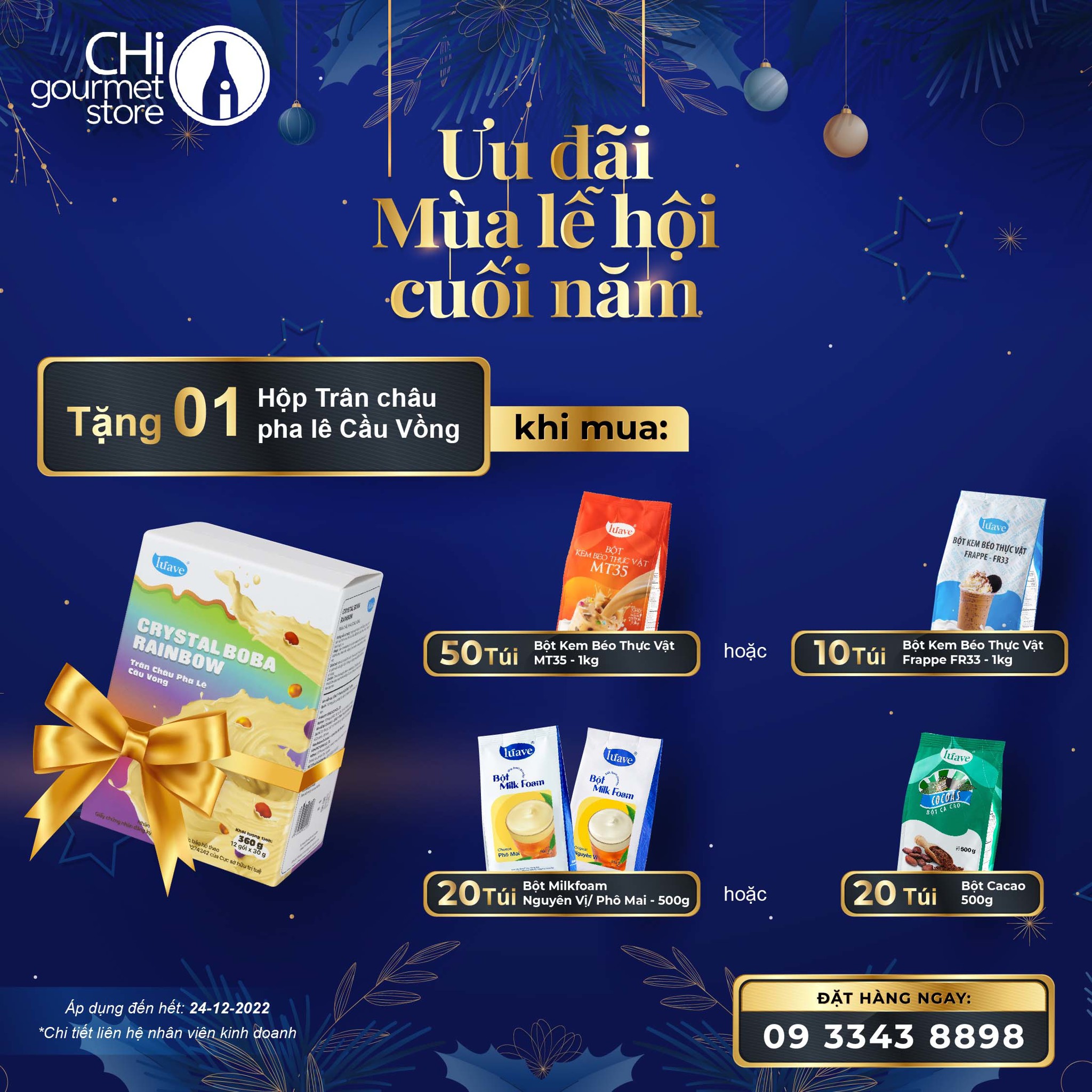 ƯU ĐÃI MÙA LỄ HỘI CUỐI NĂM - TẶNG TRÂN CHÂU PHA LÊ CẦU VỒNG