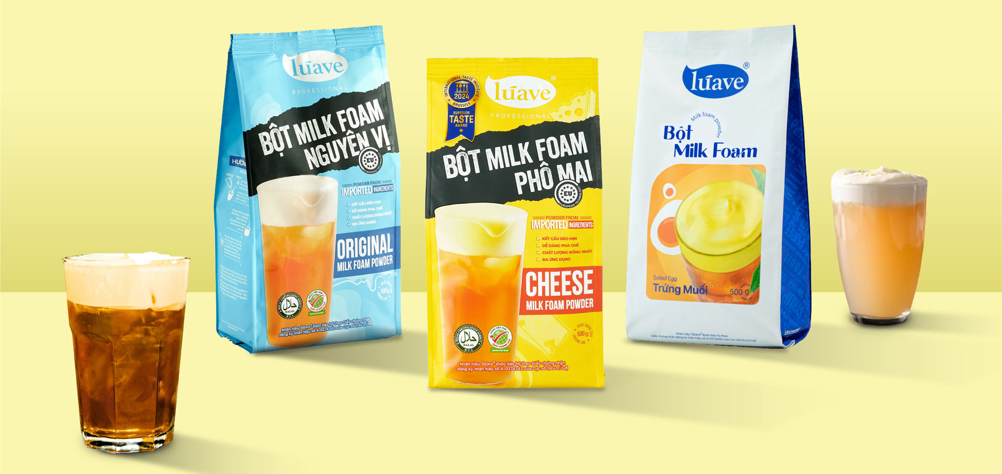 Bột Milk Foam Lúave || Nguyên liệu pha chế trà sữa, trà trái cây