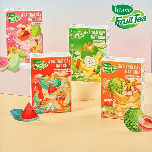 Trà trái cây hạt chia Lúave