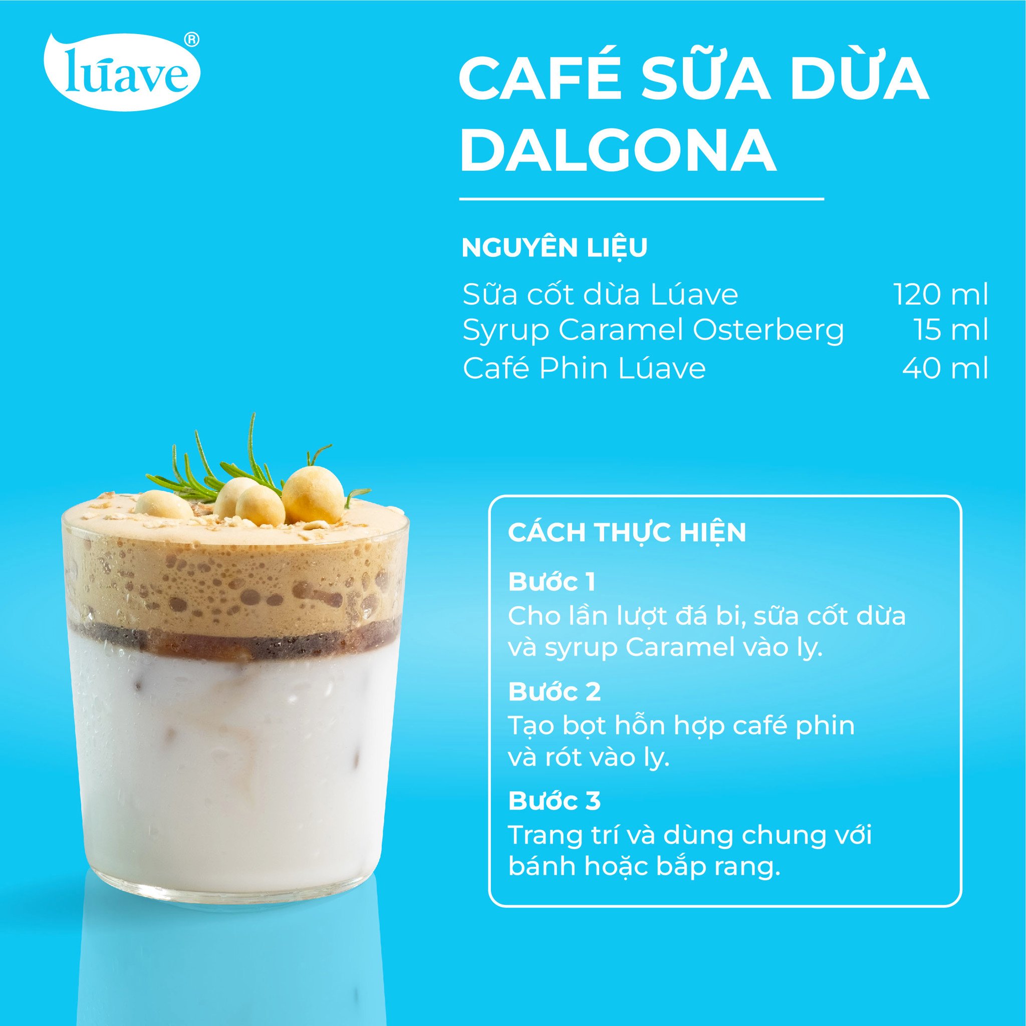 Cafe sữa dừa Dalgona