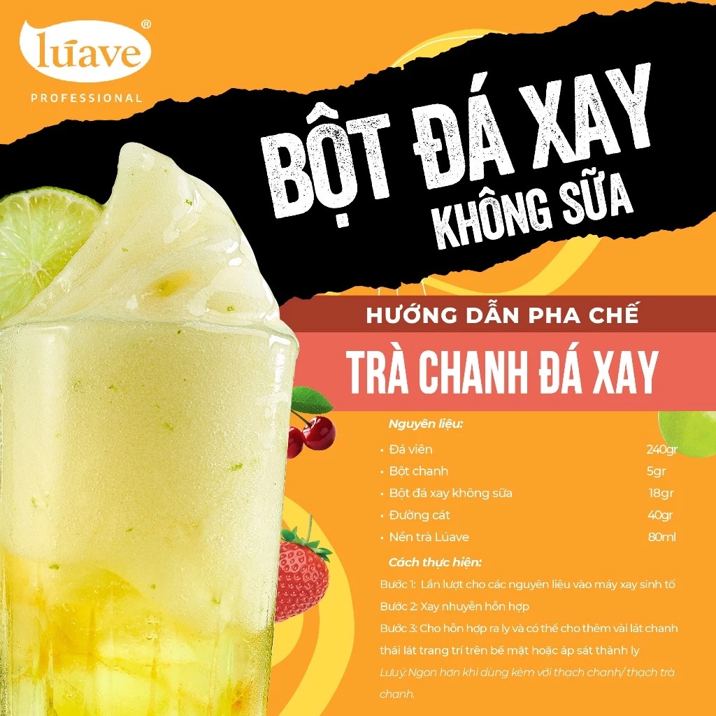 Công thức pha chế trà chanh đá xay