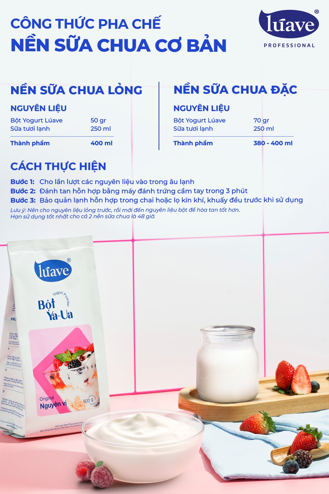 CÁCH LÀM SỮA CHUA TỪ BỘT YOGURT