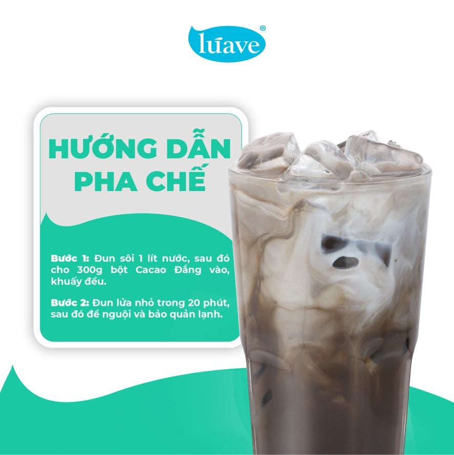 Hướng dẫn pha chế cacao Lúave