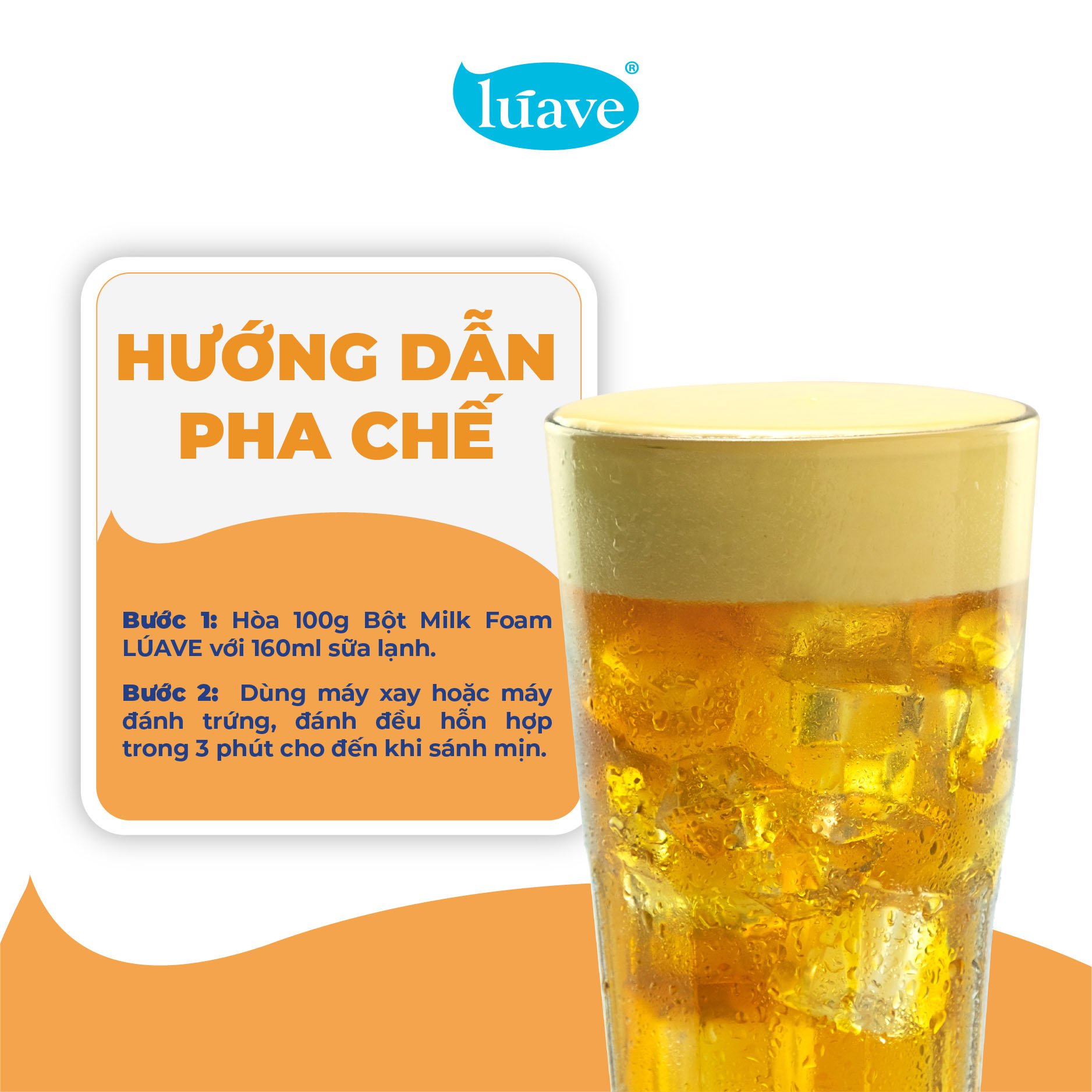 Hướng dẫn pha chế milk foam trứng muối