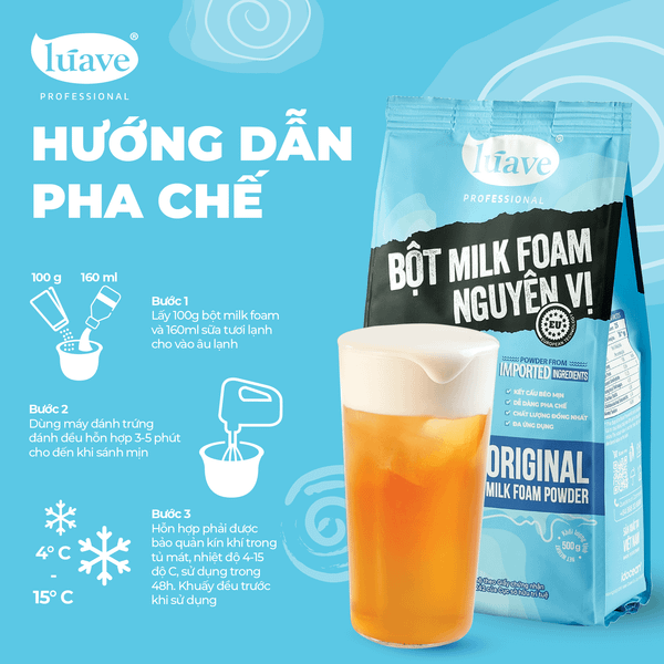 Hướng dẫn pha chế milk foam nguyên vị