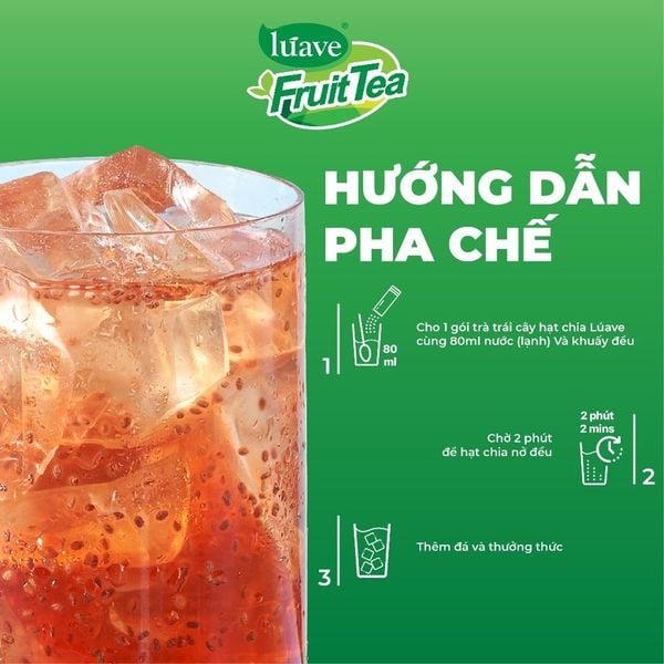 Trà trái cây hạt chia Lúave