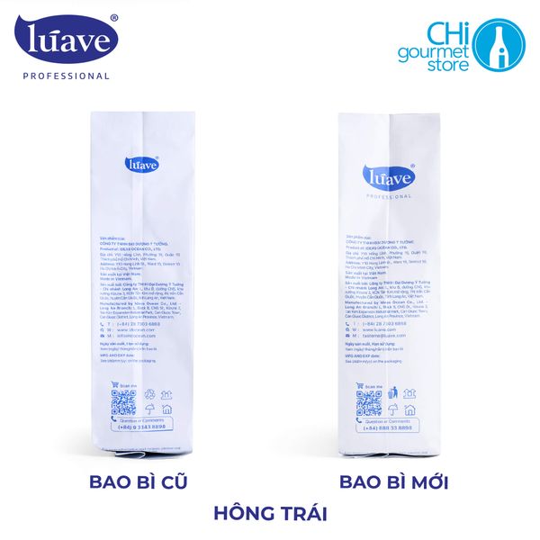 Thông báo thay đổi bao bì bột cốt dừa Lúave