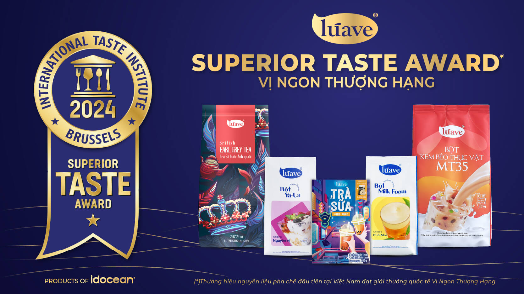 Lúave - Thương hiệu nguyên liệu pha chế đầu tiên đạt giải thưởng ''Vị ngon thượng hạng''