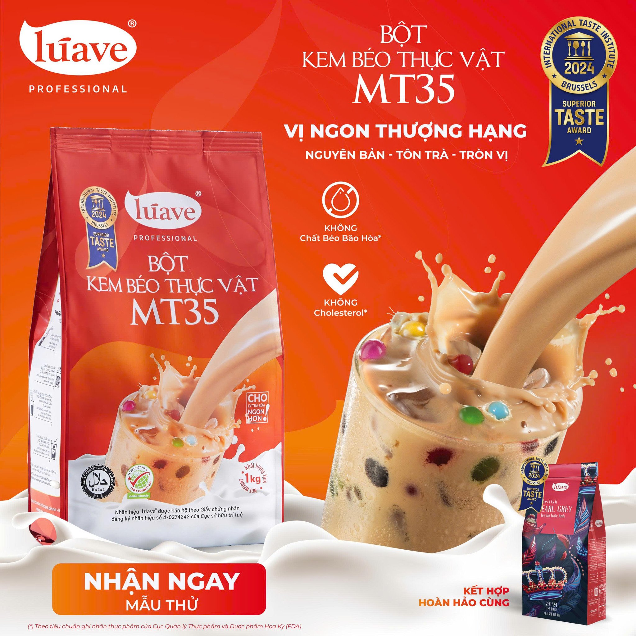 BỘT KEM BÉO THỰC VẬT MT35 LÚAVE PROFESSIONAL