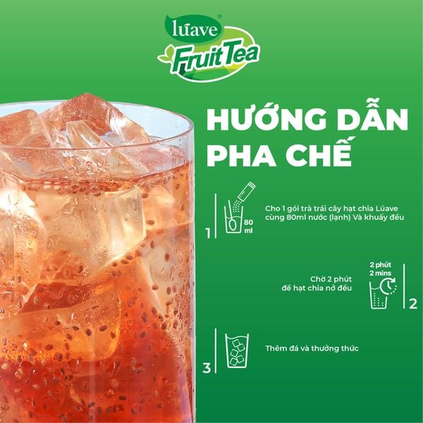Trà trái cây hạt chia Lúave