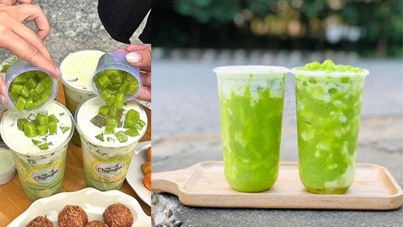 trà sữa cốm dẻo