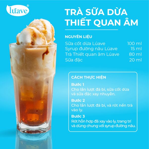 Trà sữa dừa thiết quan âm